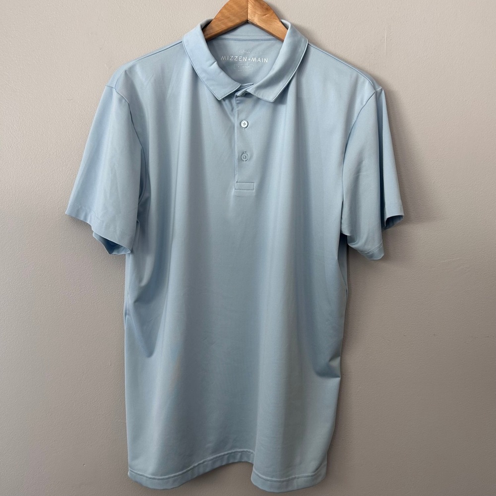 Mizzen+Main Light Blue Performance Polo